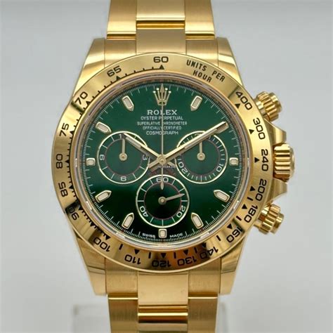 rolex daytona gold mit grünem zifferblatt